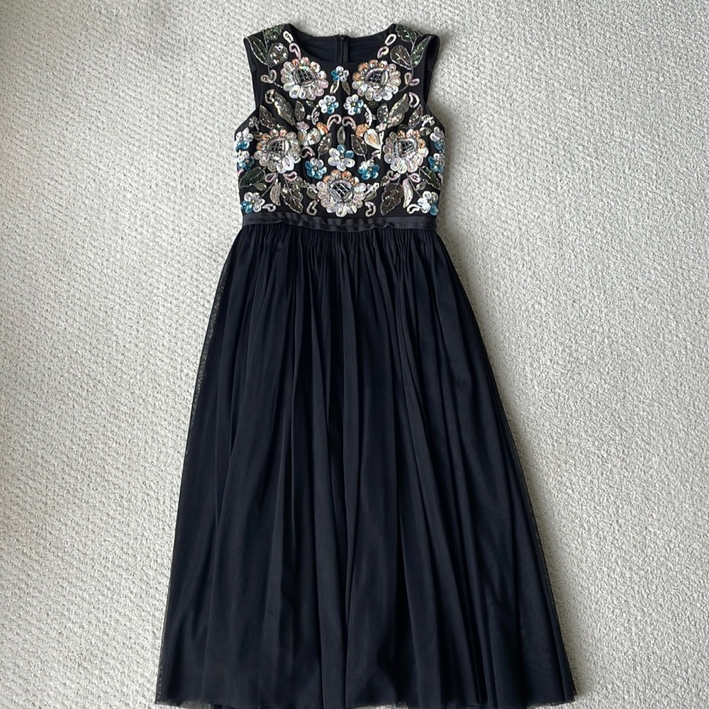 Needle and a thread beaded tulle dress size 2